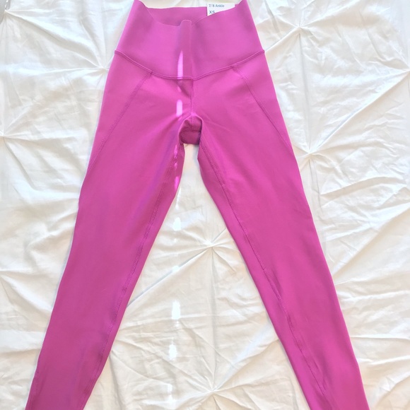 Fuchsia 7/8 High Waisted Leggings - Picture 1 of 7